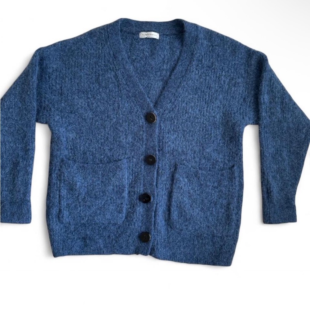 Nothing Nowhere Alpaca Blend Blue Cardigan - Sz Small